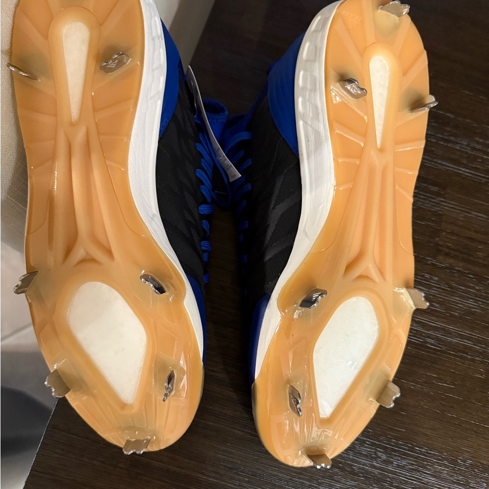 Adidas Men's Black and Blue Cleats- Size 10 1/2 -NWT - Picture 5 of 5